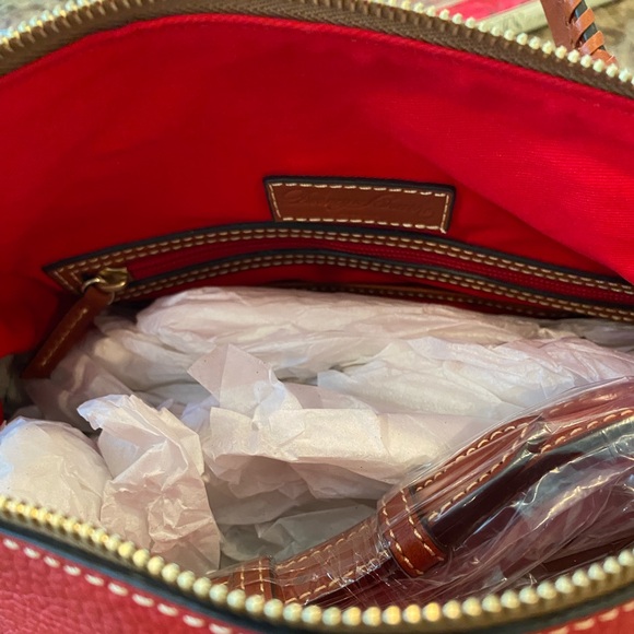 NWT RED DOONEY MEDIUM PEBBLE SATCHEL - Picture 8 of 9